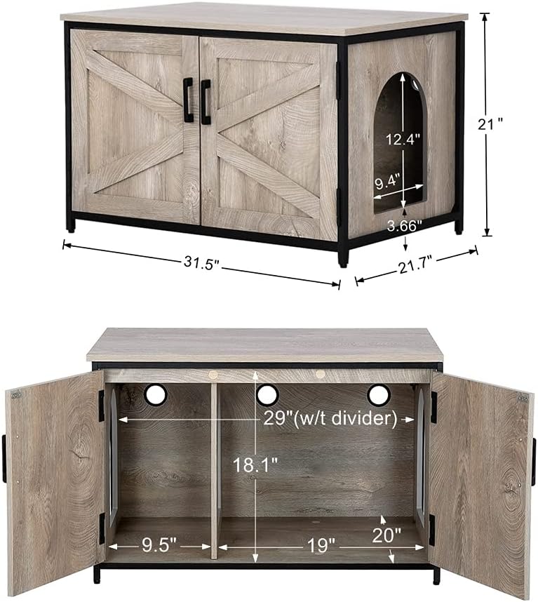 Cat Litter Box Enclosure with Top Opening V903793
