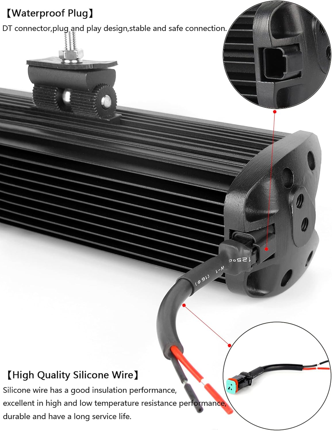 6D 33 Inch 150W Single Row LED Work Light Bar Z78642