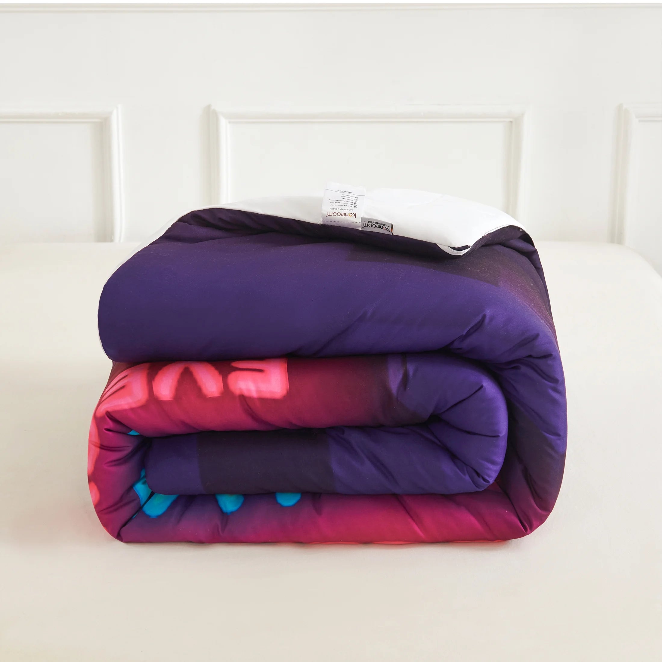 King Size Black Purple 3-Piece Kids Bedding Comforter Set U126697