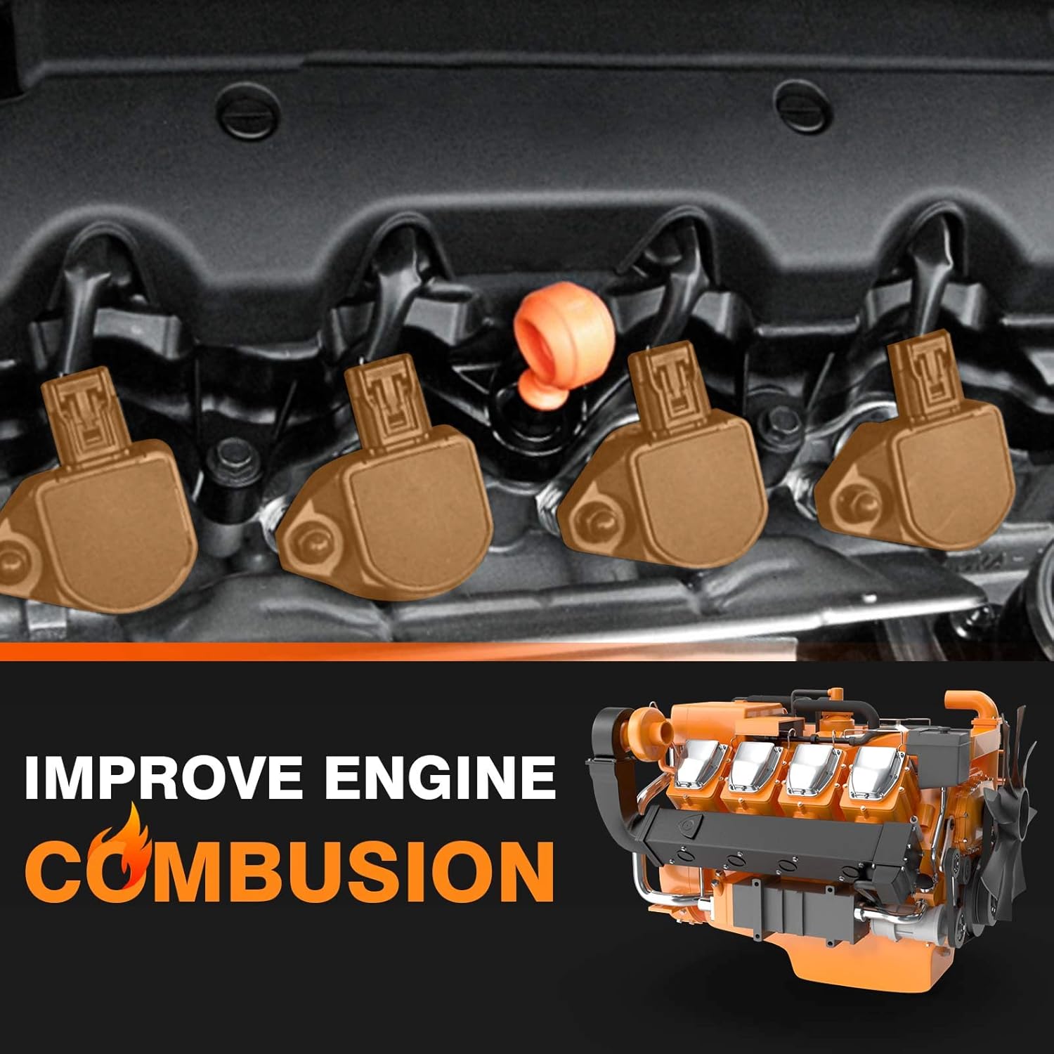 Ignition Coil Pack Compatible with Mini Cooper 2007-2013 L4 1.6L 4-PC Set V500761