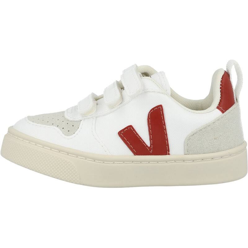 White / Red Velcro Kids Shoes J997046