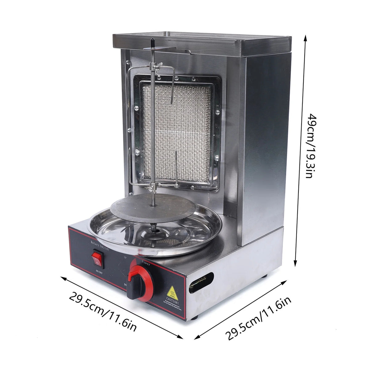Stainless Steel Vertical Gas Broiler Shawarma Grill Machine B22304
