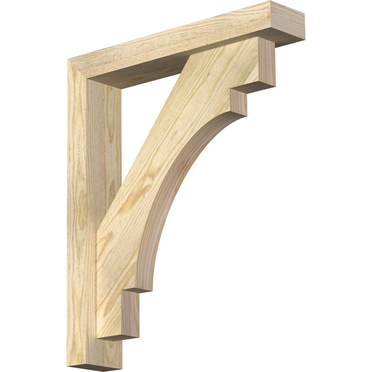 Rough Sawn Douglas Fir Bracket with Offset Brace J990