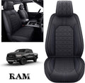 Black-Red Waterproof Faux Leather Front Seat Covers S150