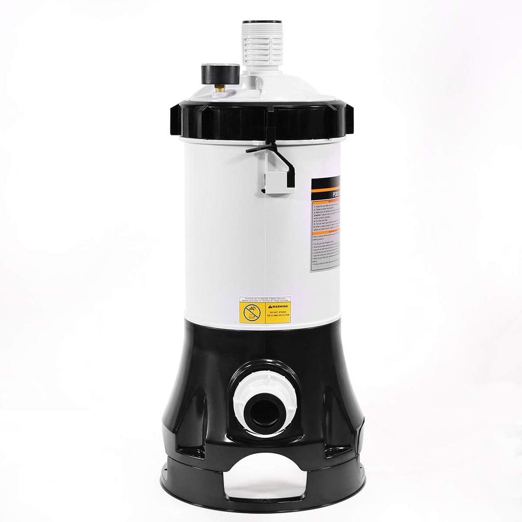 White/Black Above Ground Pool Cartridge Filter System with Pump Z276