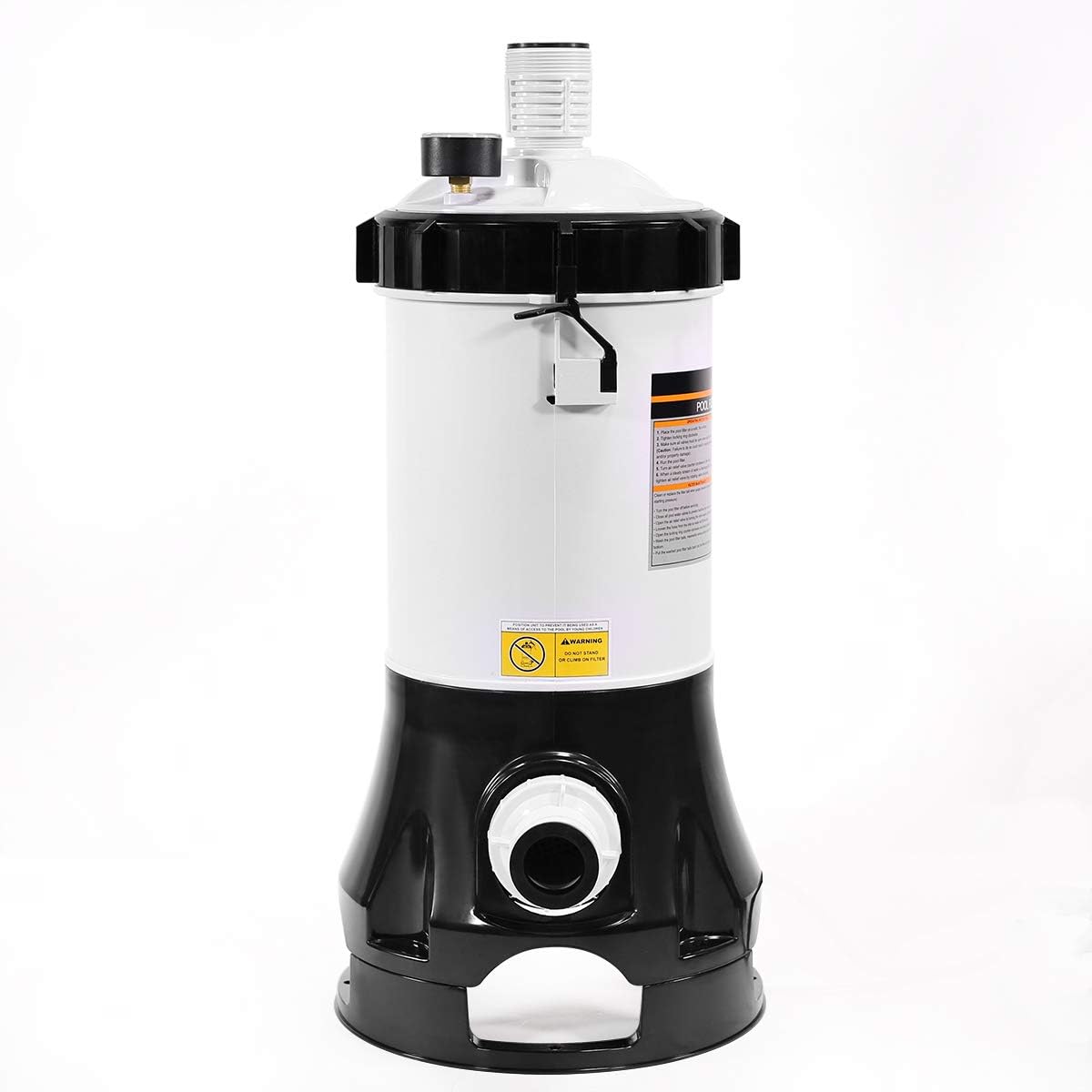 White/Black Above Ground Pool Cartridge Filter System with Pump Z276
