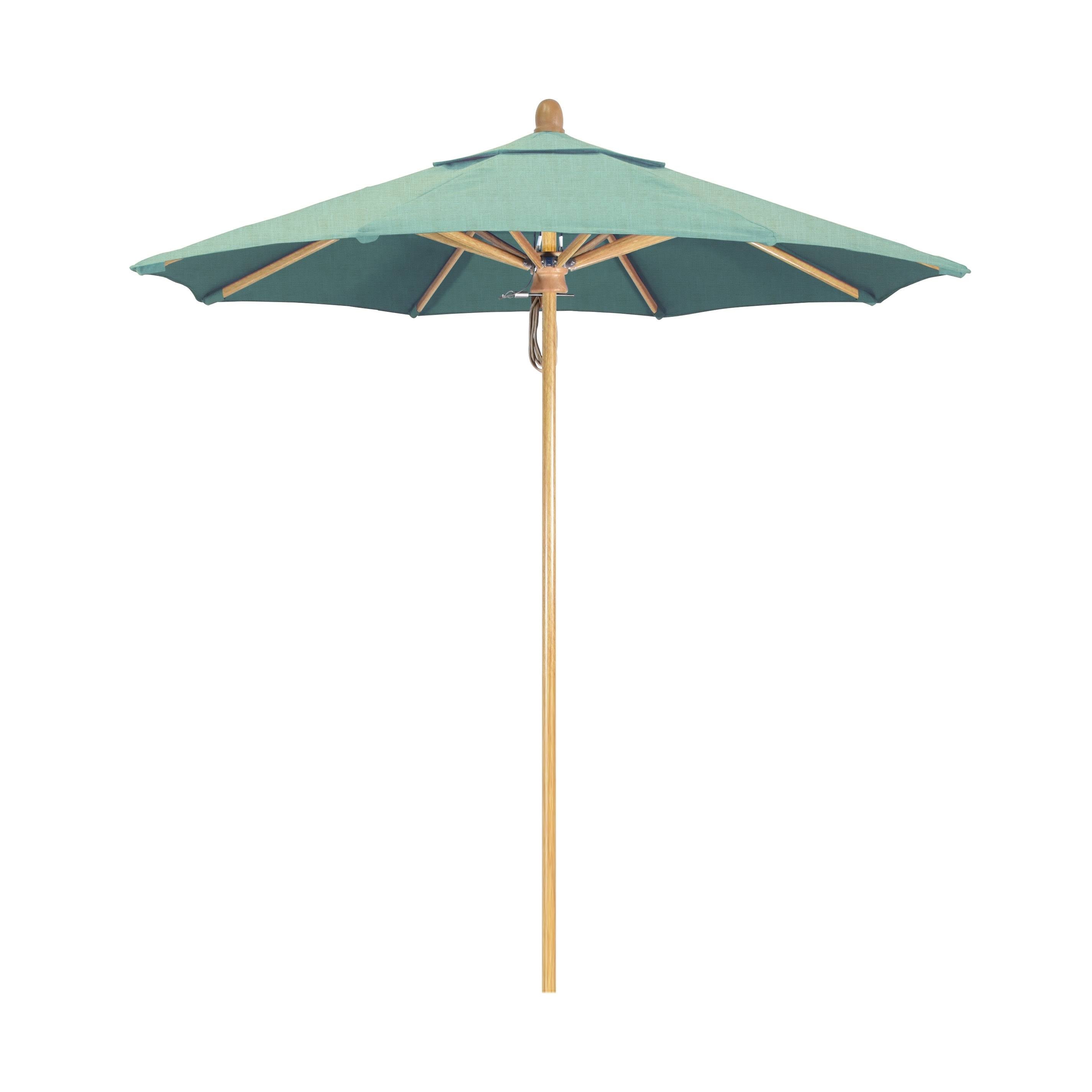 7.5 ft Patio Umbrella with White Oak Fiberglass Pole O39070