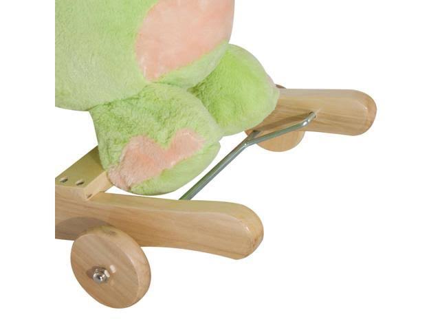 2-in-1 Plush Dinosaur Kids Ride on Cart Rocking Horse Toy V243