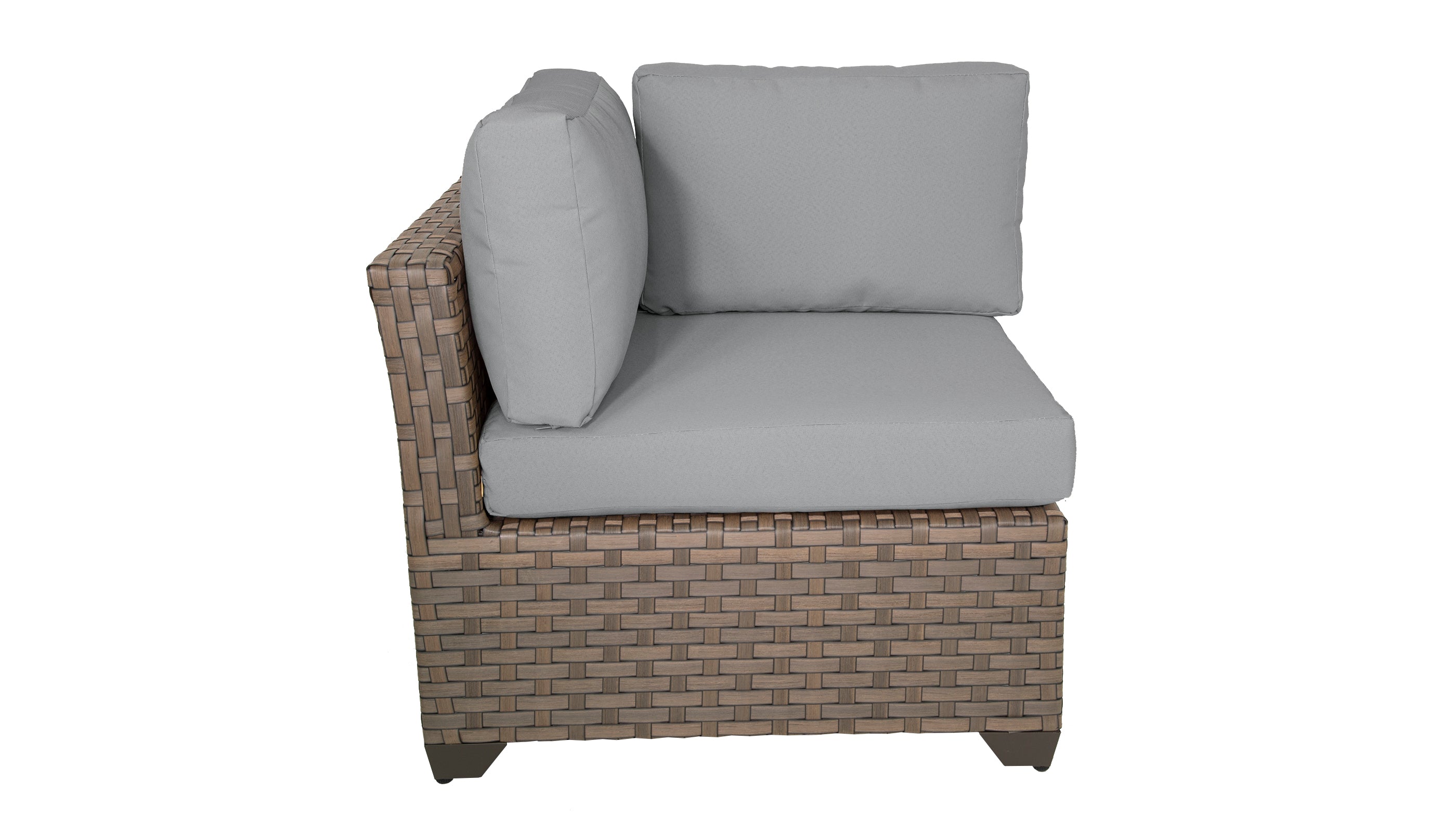 5 Piece Wicker Patio Conversation Set with Club Chair and Cushion Covers K5054