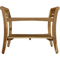 Natural Teak Shower Bench with Shelf and Handles S3264