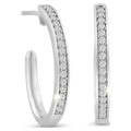 1/4 Carat Diamond Hoop Earrings 19 mm x 19 mm P5635