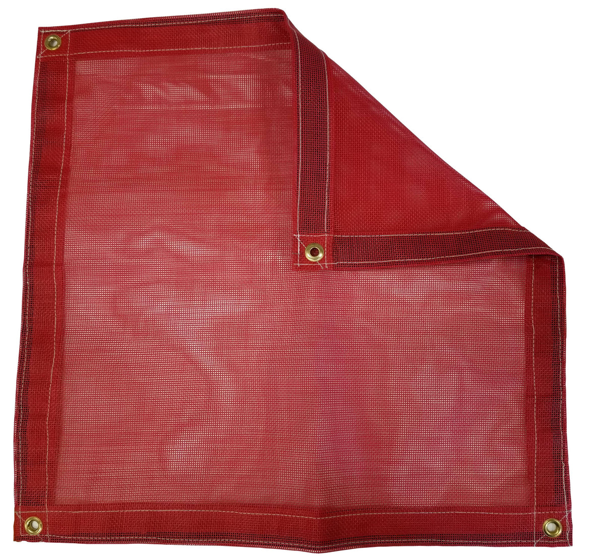 Red Vinyl Coated Mesh Tarp 10 oz. Q987