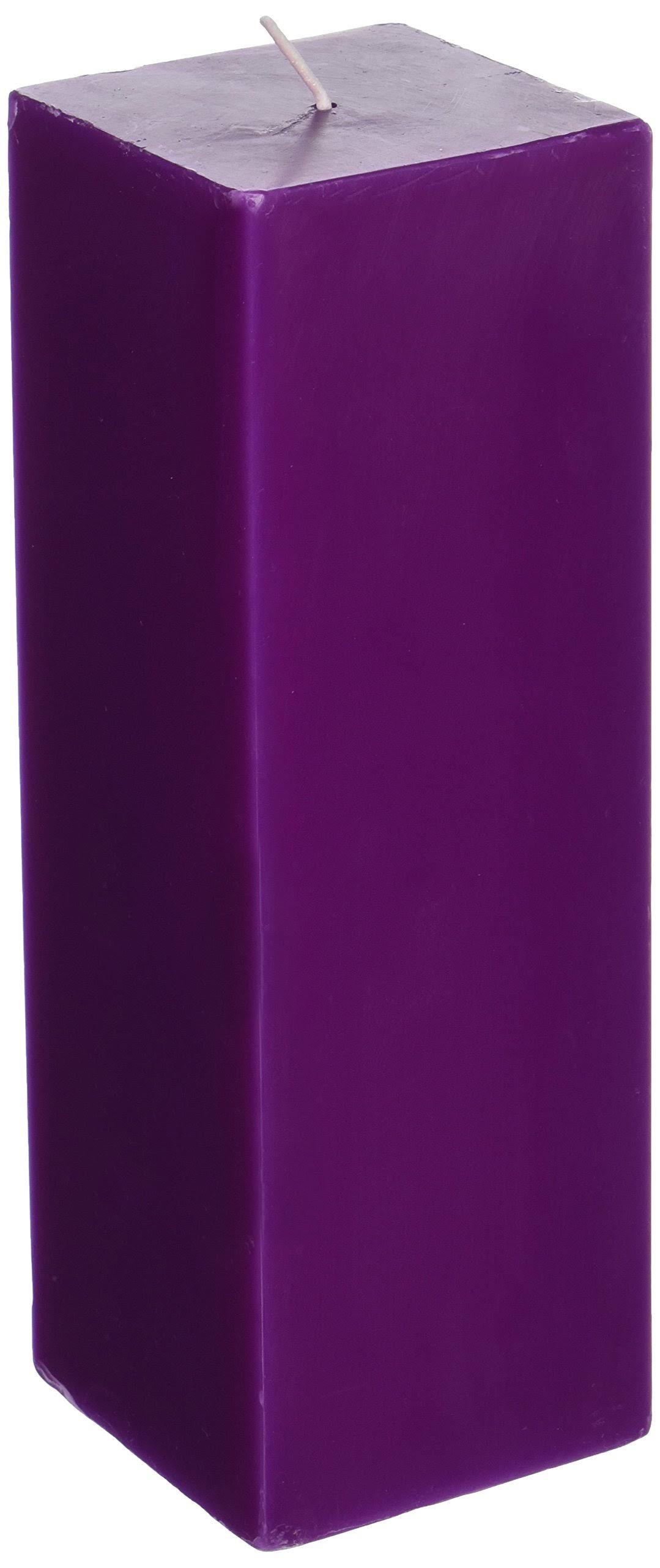 Purple Square Pillar Candle O4445