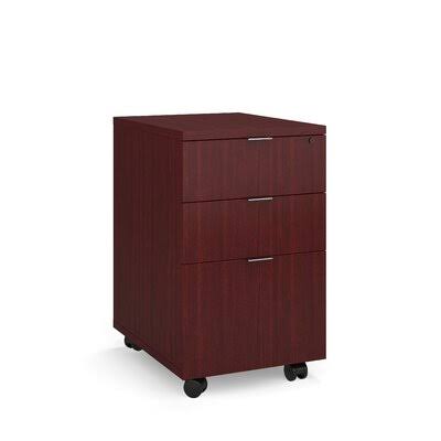 3-Drawer Vertical Filing Cabinet Mahogany Y464