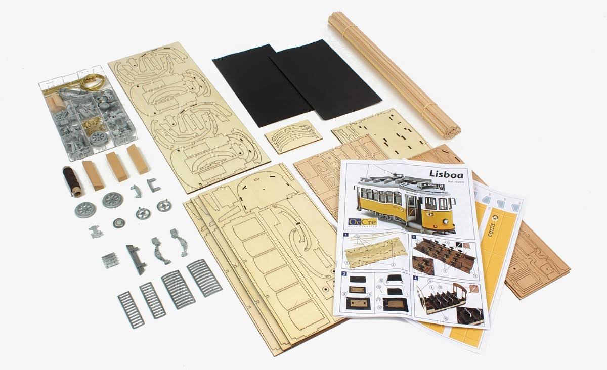 Lisboa Tram Wooden Model Kit, 1/24 Scale N86677