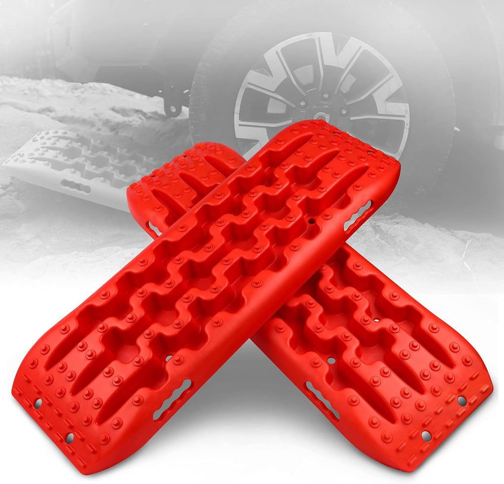 Olive Pack of 2 Recovery Traction Tracks for 4X4 Offroad Tire Ladder H54446