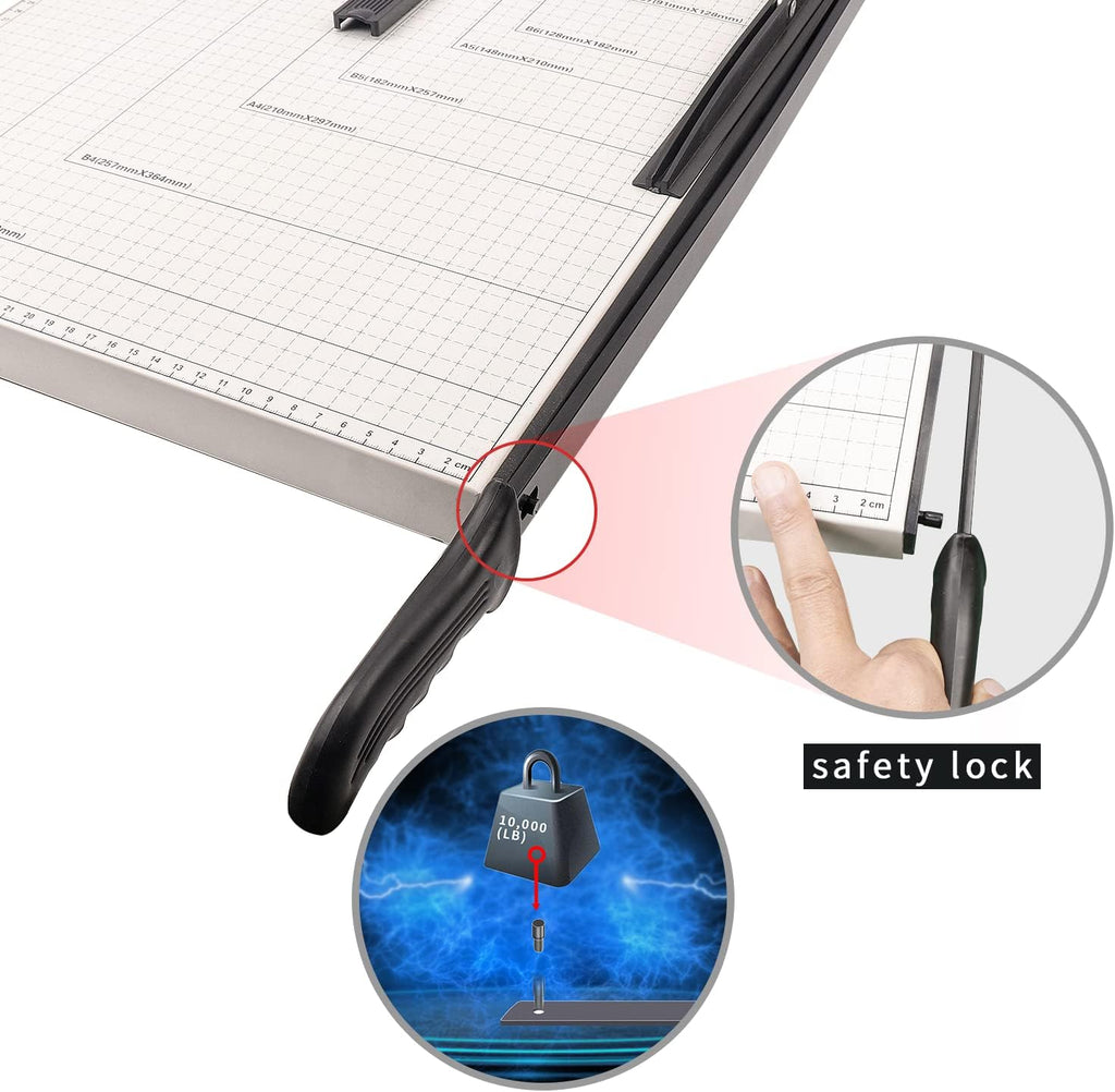 Guillotine Paper Cutter 21” Cutting Length with Safety Blade Lock X132766