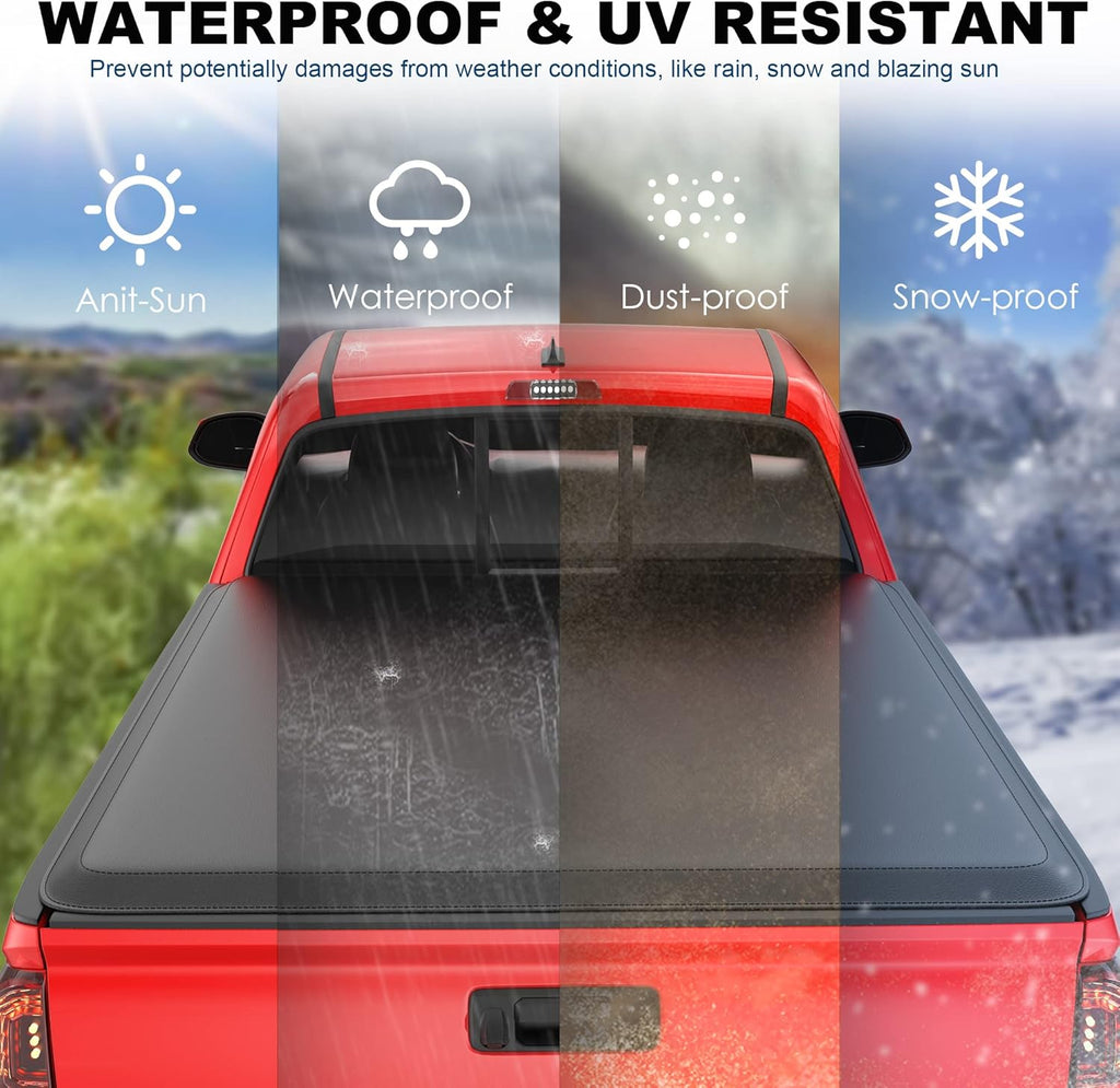 Roll-Up Soft Vinyl Truck Bed Tonneau Cover for 6 FT Fleetside Cargo Bed Y668616
