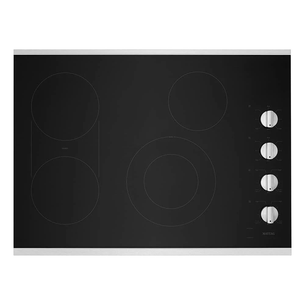 30-Inch Electric Cooktop with Reversible Grill and Griddle Stainless Steel L885