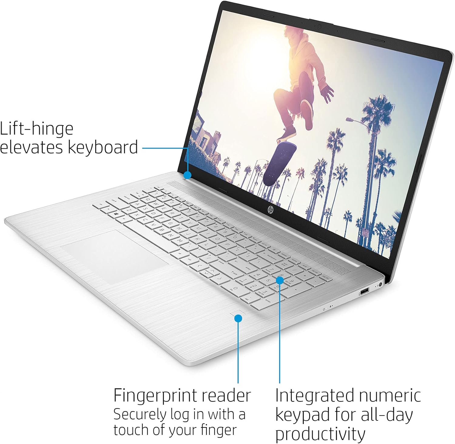 HP 17.3 HD+ Touchscreen Business Laptop, AMD 6-Core Ryzen 5 5500U, 12GB RAM, 256GB SSD+1TB HDD, HDMI, Webcam, WiFi, Win 10 J615
