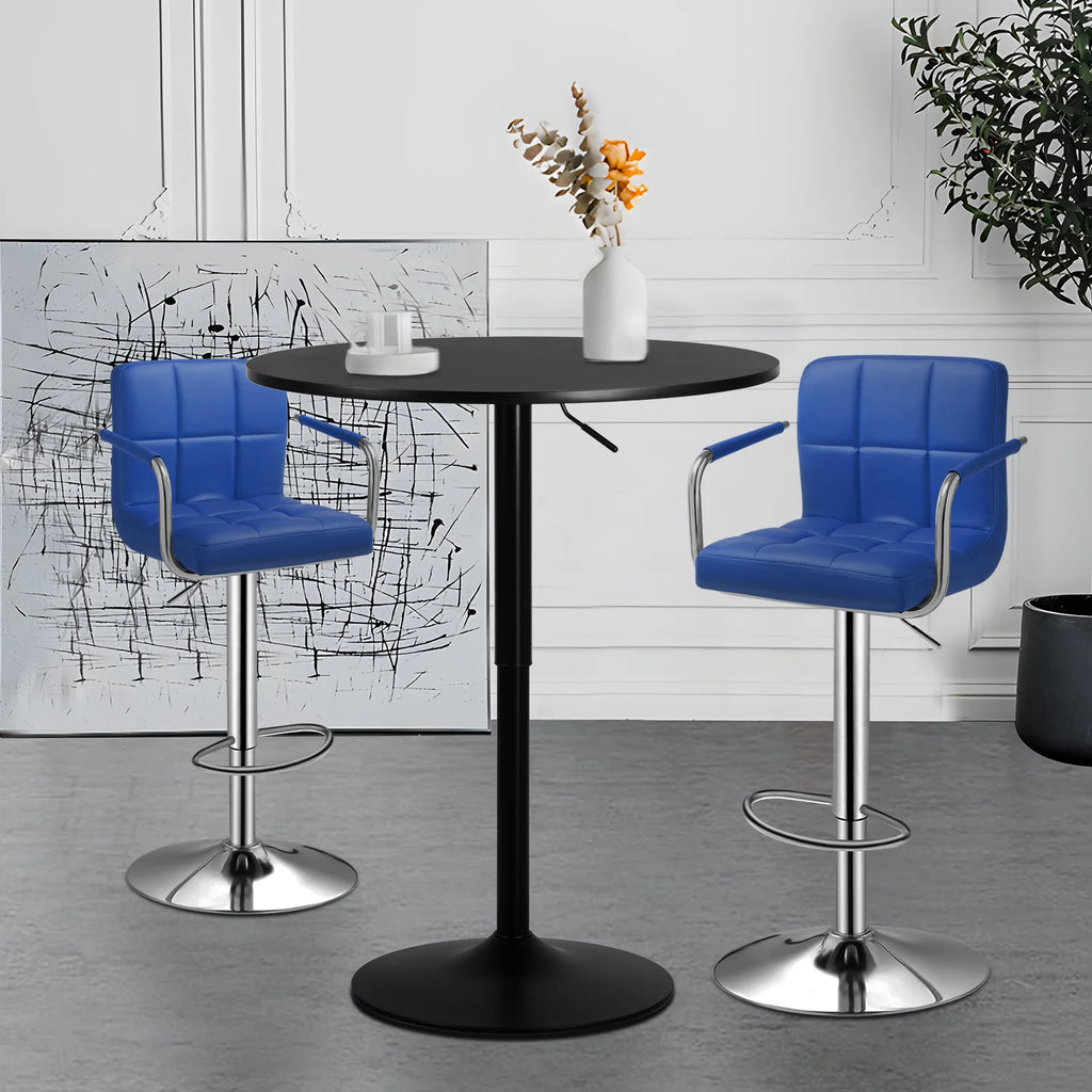 Set of 3 Bar Dining and Chair Set with PU Leather Chair O813635