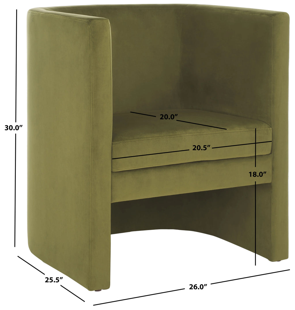 Oliver Green Velvet Accent Chairs C6067