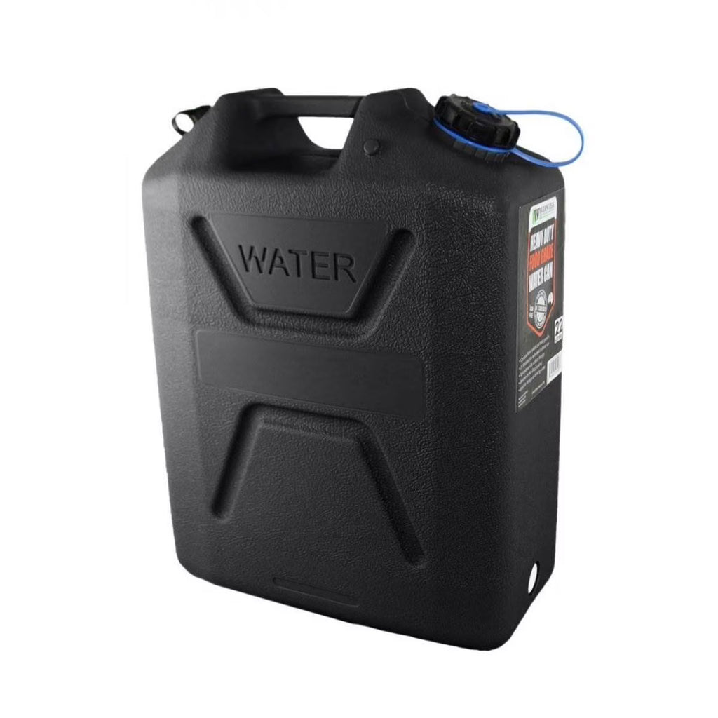 5 Gallon Plastic Water Jug Can Container with Easy Pour Spout, Black X8967