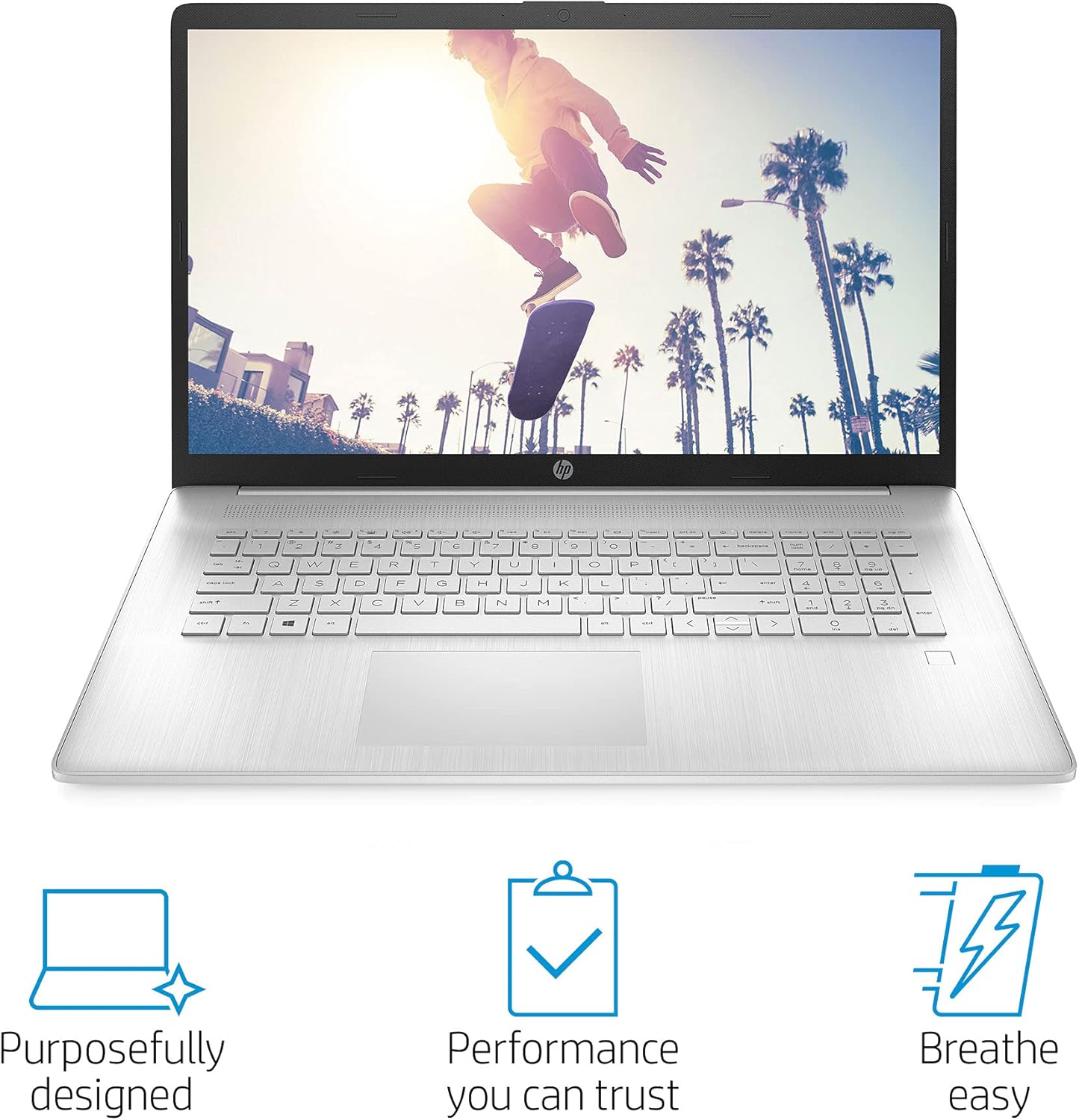 HP 17.3 HD+ Touchscreen Business Laptop, AMD 6-Core Ryzen 5 5500U, 12GB RAM, 256GB SSD+1TB HDD, HDMI, Webcam, WiFi, Win 10 J615