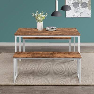 3-Piece Dining Set White Oak V92580