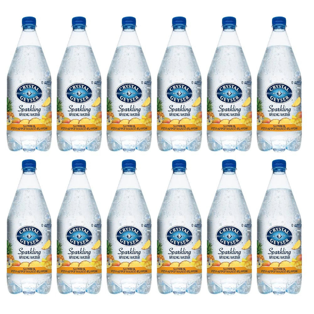 Pineapple Mango Sparkling Spring Water, 12 Pack, 42 oz Bottles A47041