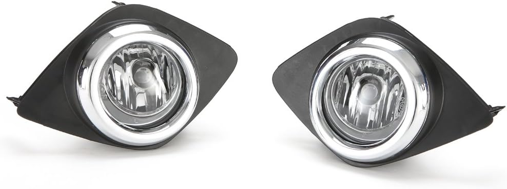 Clear Fog Driving Lights Kit with Bezel Switch Bulbs Pack of 2 I5072