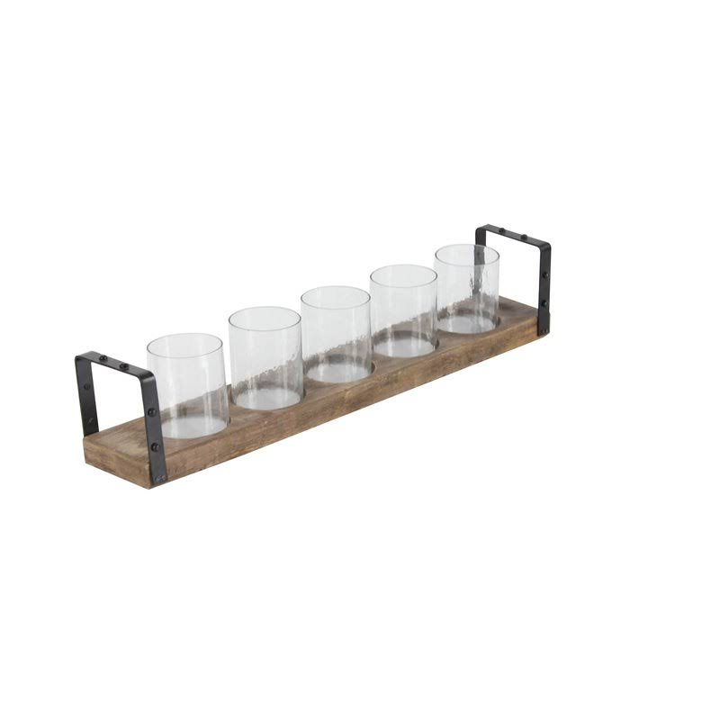 Brown Iron Metal Candle Holder S737170