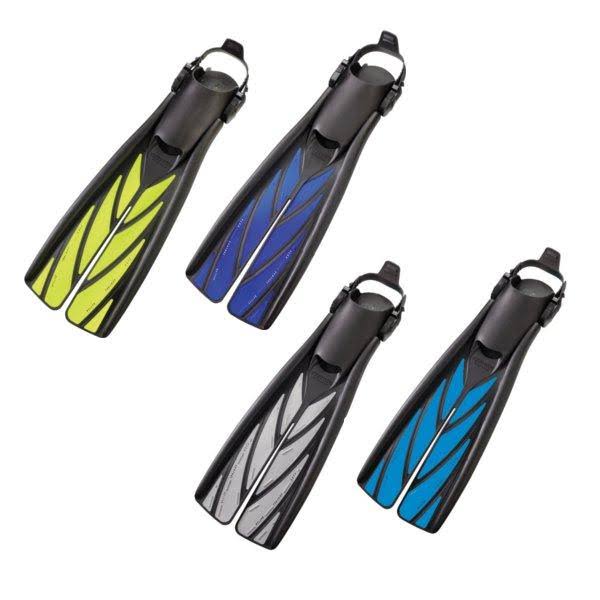 Silver Large Open Heel Split Fins S50757