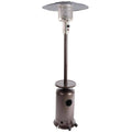 Bronze Outdoor Propane Patio Heater with Side Table and Wheels T368