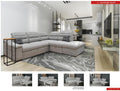 Grey Fabric Sectional with Bed & Storage J64806