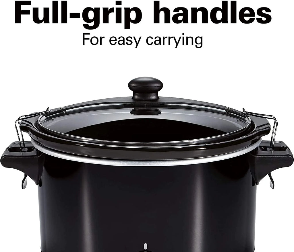 Black 10-Quart Slow Cooker with Lid Lock C836