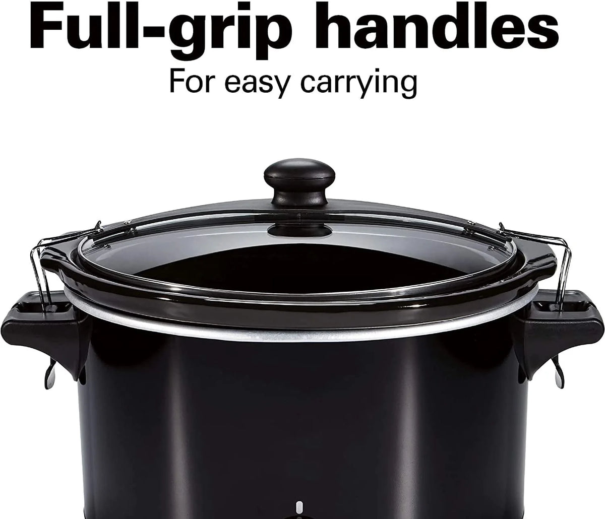 Black 10-Quart Slow Cooker with Lid Lock C836