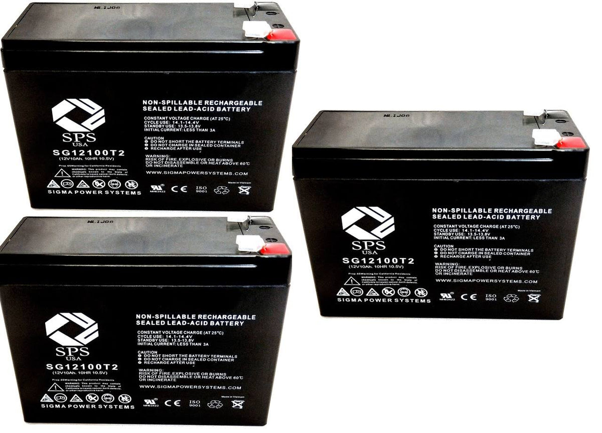 12V 10Ah Replacement Battery (3 Pack) K420