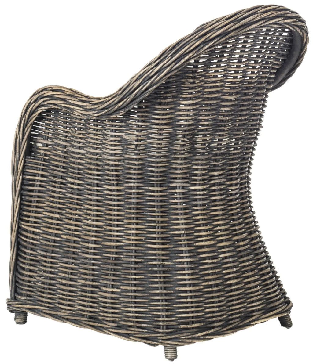 Black Wash Wicker Club Chair M1295