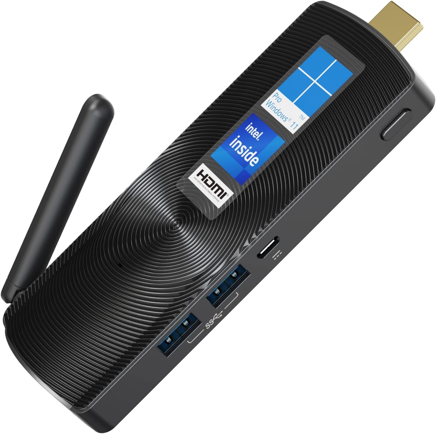 Mini PC Stick Fanless Windows 11 Pro Celeron N4020 4GB 128GB Small Computer S3421