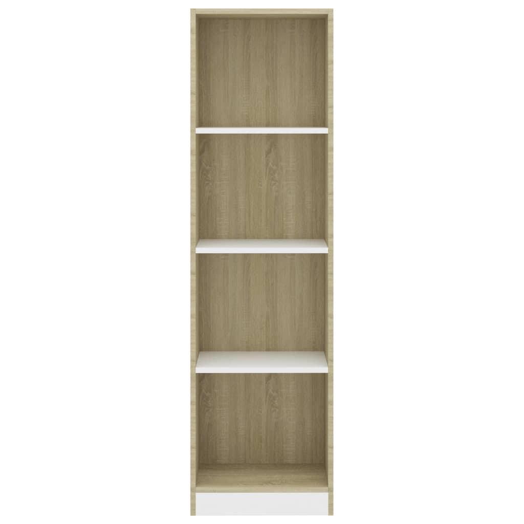 White 4-Tier Book Cabinet W636