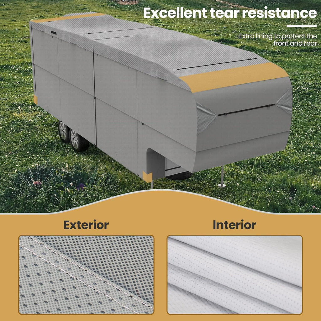 5th Wheel RV Cover with 2Pcs Extra Long-Straps Fits 37'-41' X86942