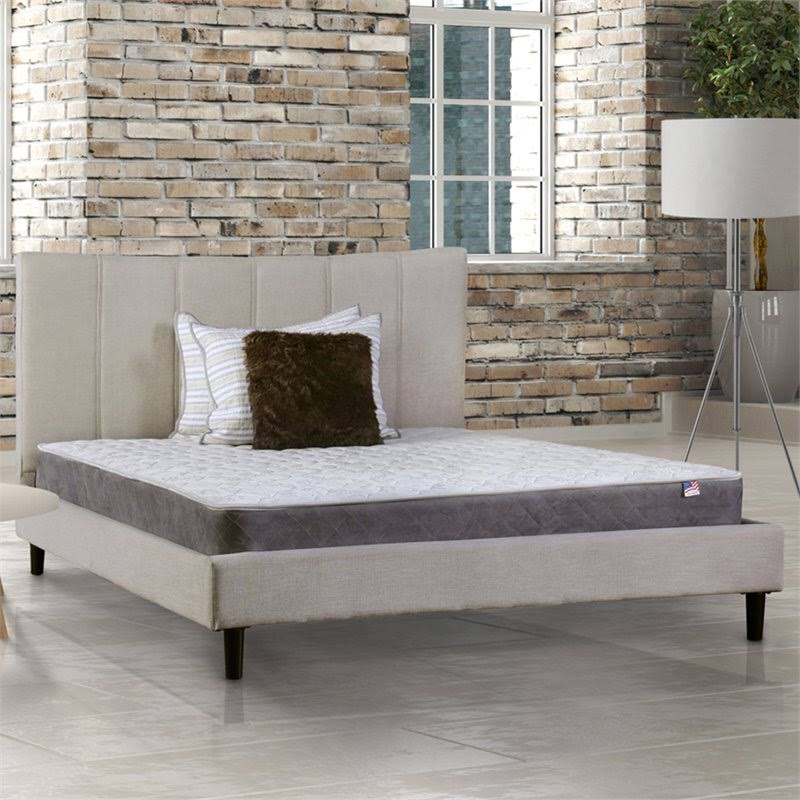 White Fabric King Tight Top Mattress W294