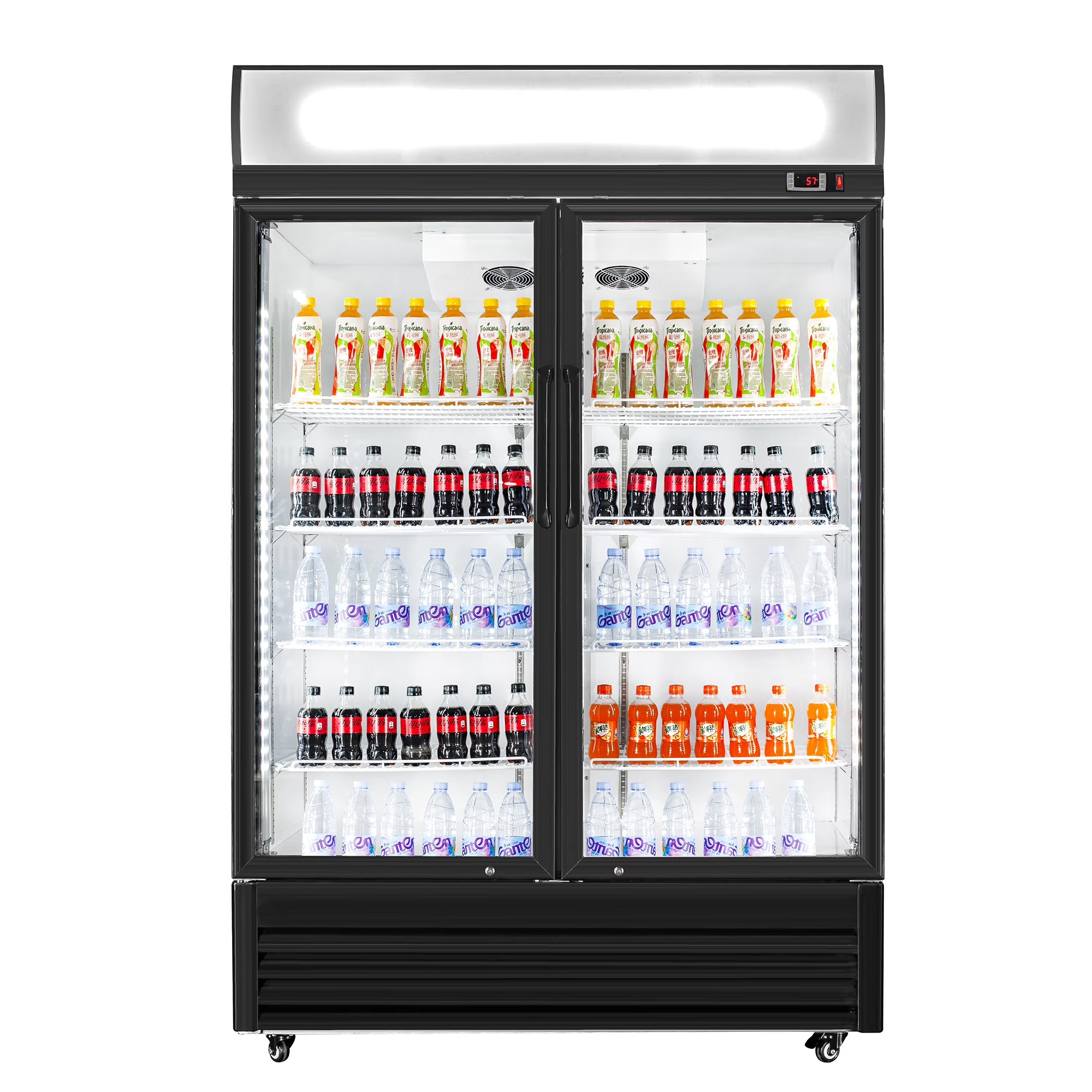 51" Glass Door Merchandiser Refrigerator Beverage Cooler Y37160