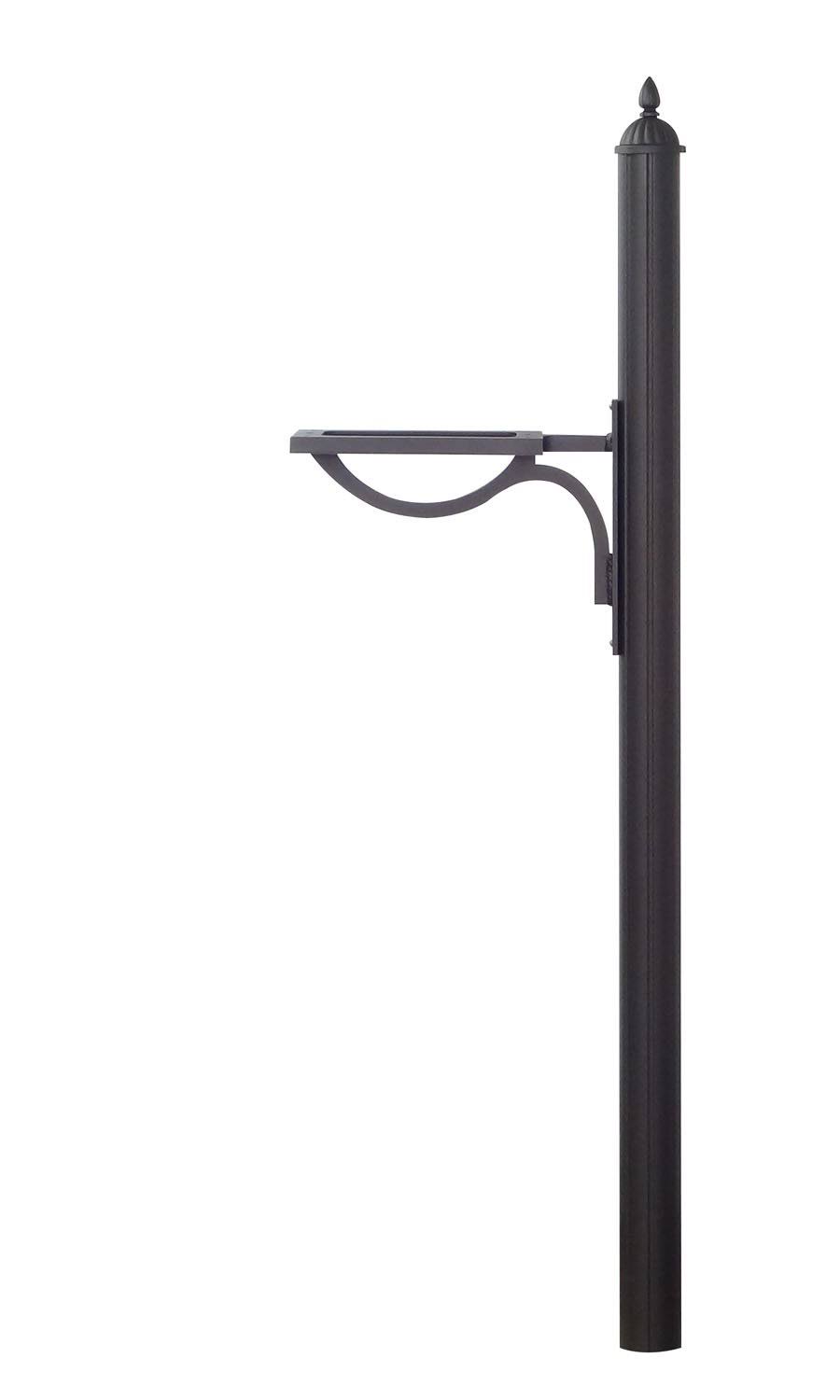 Black Curbside Mailbox with Locking Insert and Mailbox Post O3481