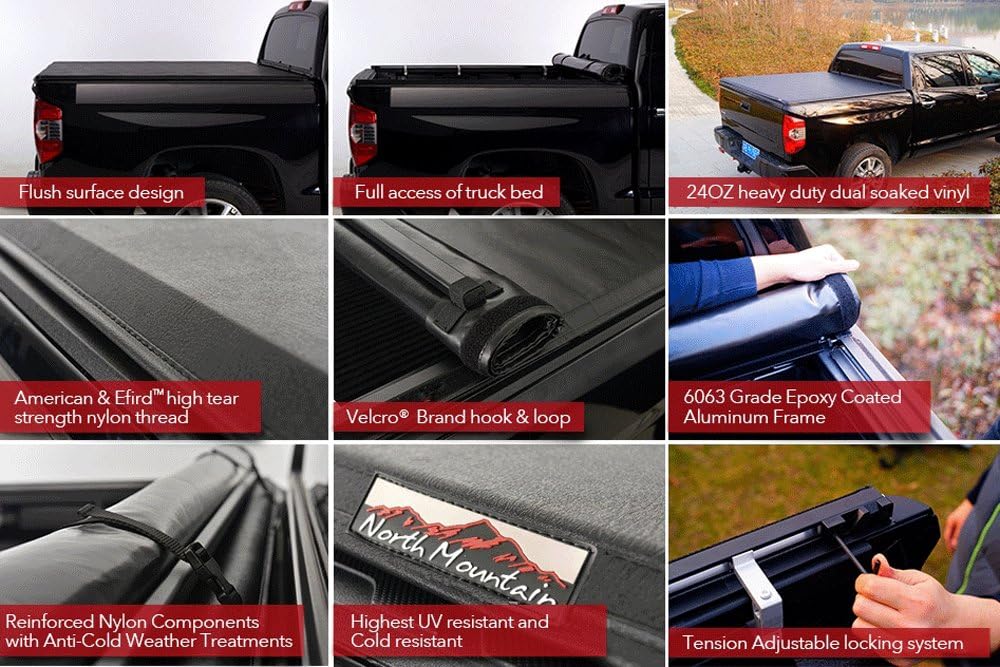 Soft Roll Up Tonneau Cover for 6ft Fleetside Bed G9874
