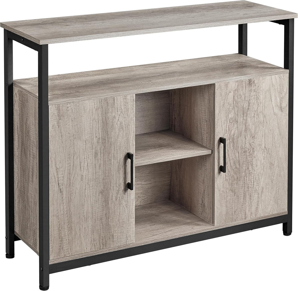 Gray Sideboard with Two Doors and Adjustable Shelves F6794