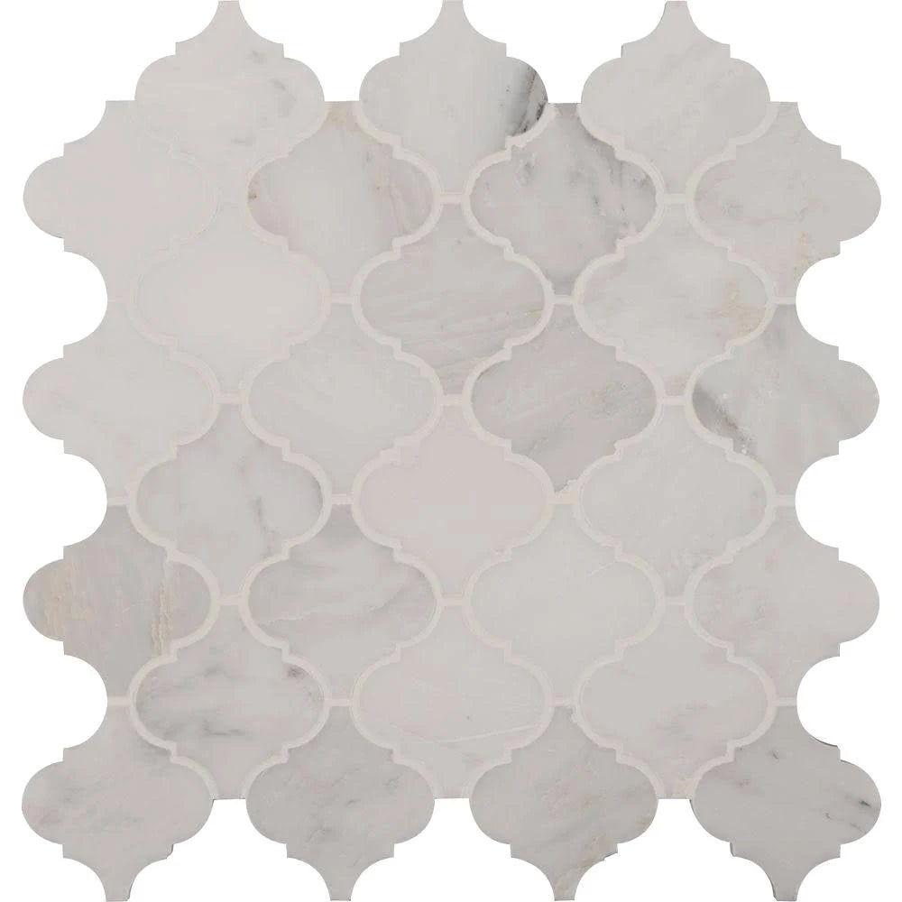 Greecian White Marble Mosaic Tile H3882