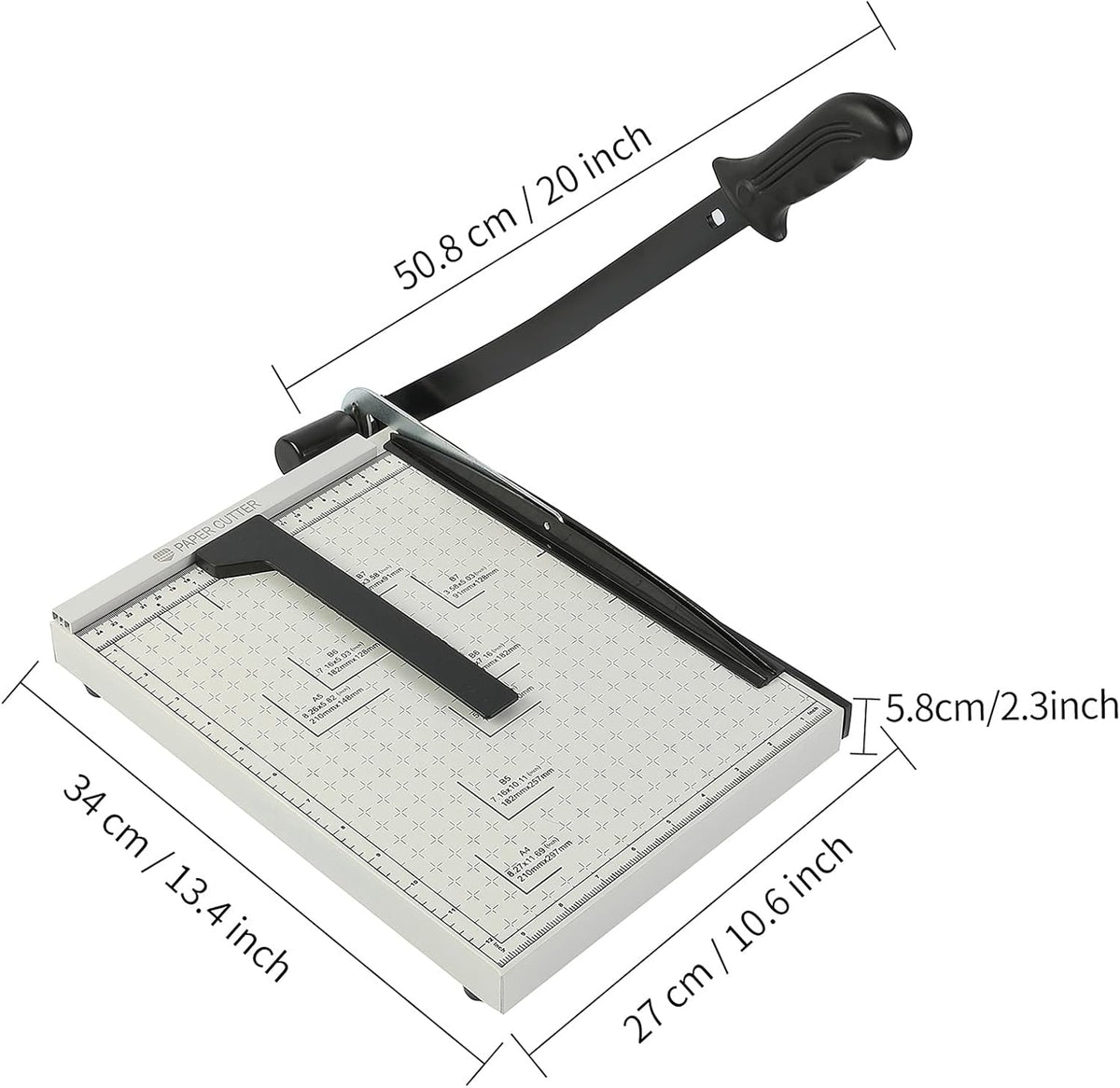 Guillotine Paper Cutter 21” Cutting Length with Safety Blade Lock X132766