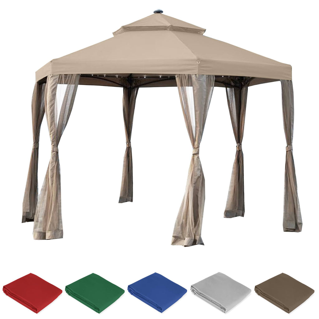 Hexagon Solar Gazebo Replacement Canopy Q760118